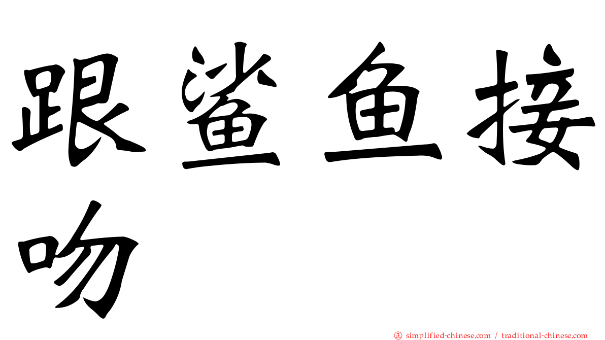 跟鲨鱼接吻