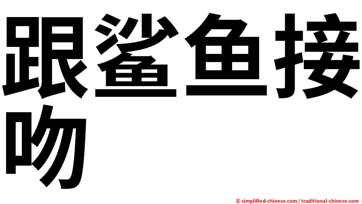 跟鲨鱼接吻