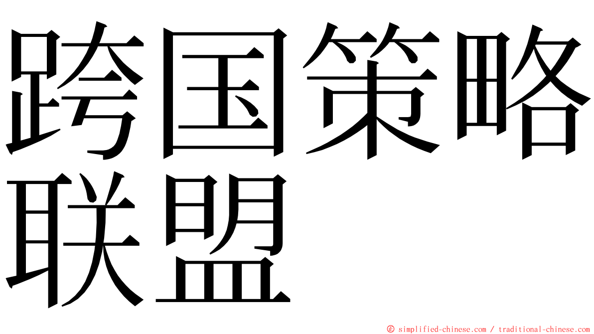 跨国策略联盟 ming font