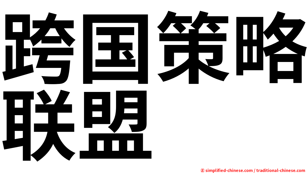 跨国策略联盟
