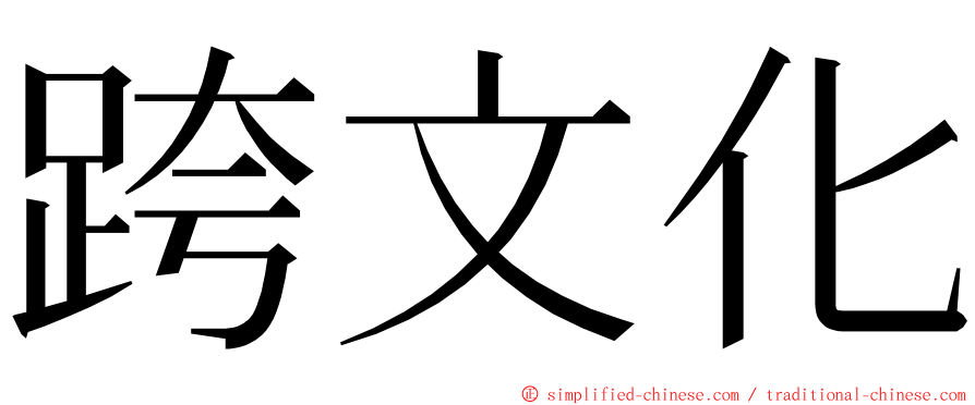 跨文化 ming font