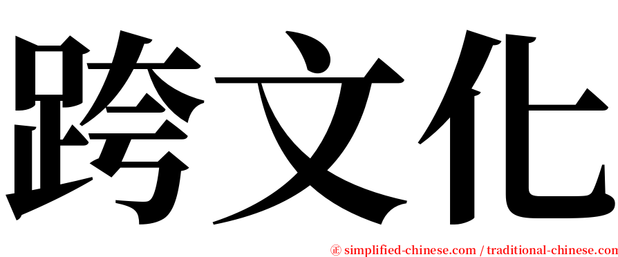 跨文化 serif font