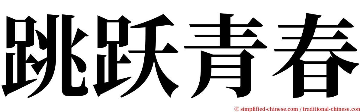 跳跃青春 serif font