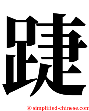 踕 serif font