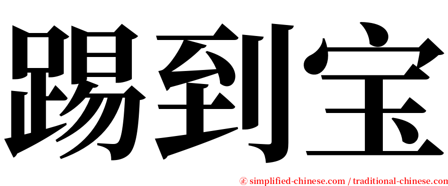 踢到宝 serif font