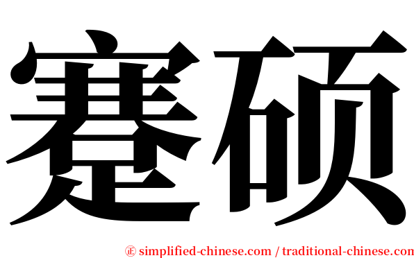 蹇硕 serif font
