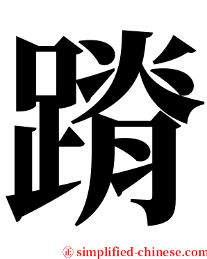 蹐 serif font