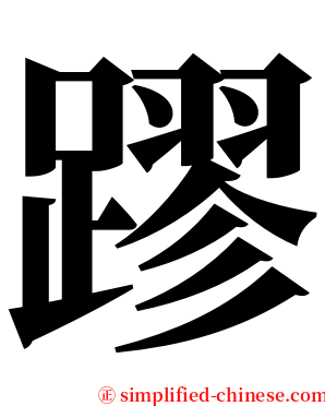 蹘 serif font