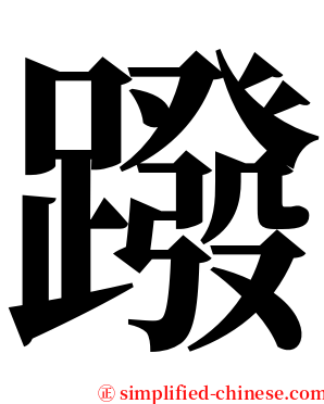 蹳 serif font
