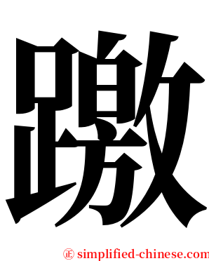 躈 serif font