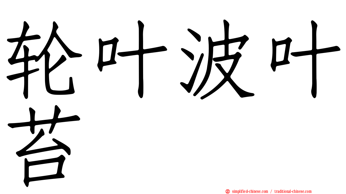 轮叶波叶苔