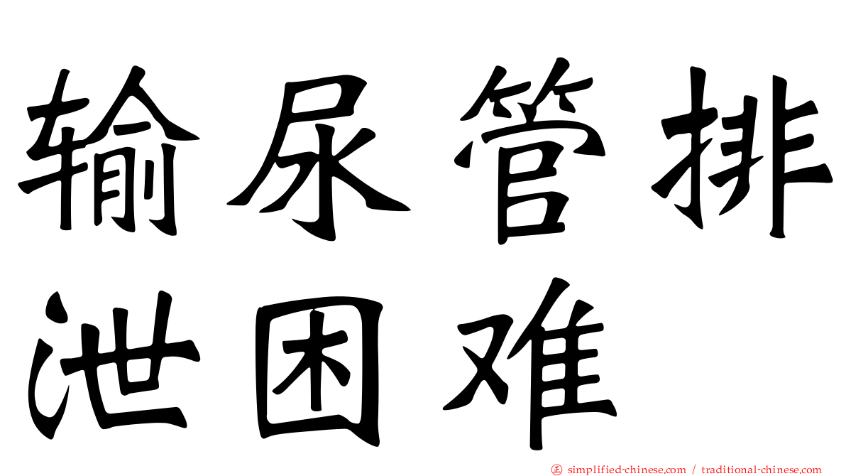 输尿管排泄困难