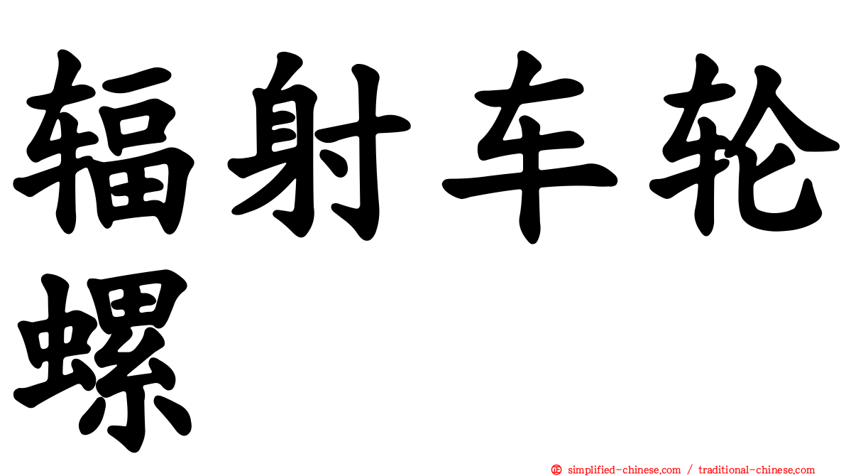 辐射车轮螺
