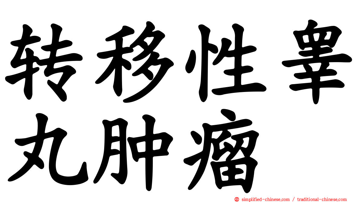 转移性睾丸肿瘤