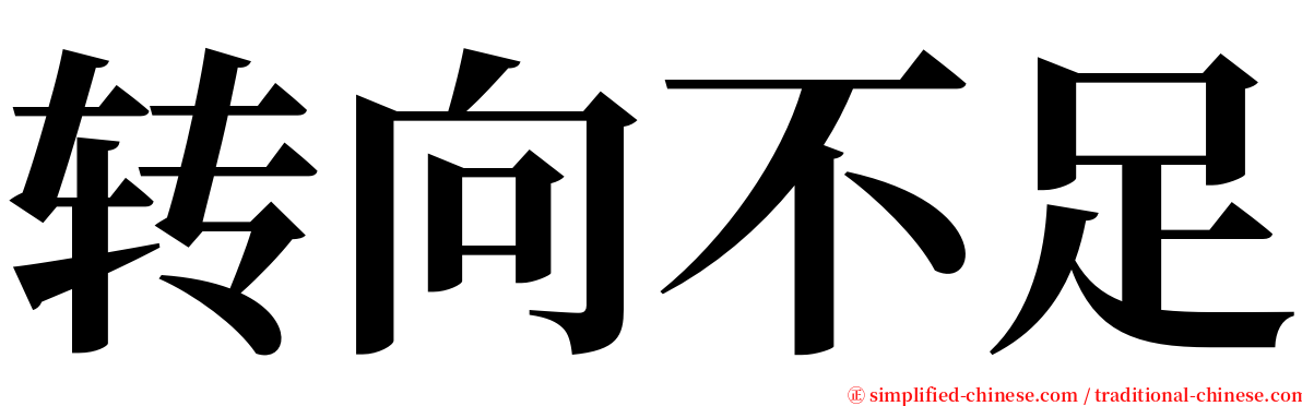 转向不足 serif font