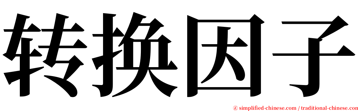 转换因子 serif font