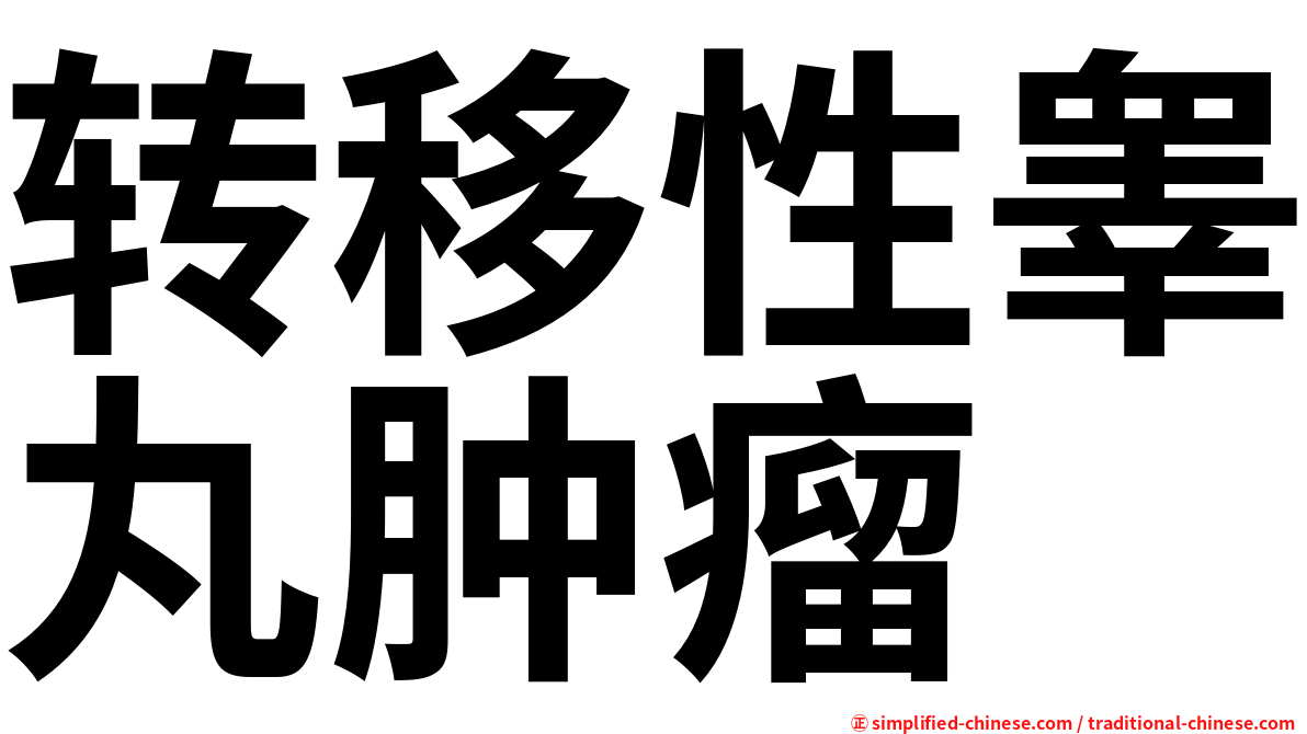 转移性睾丸肿瘤