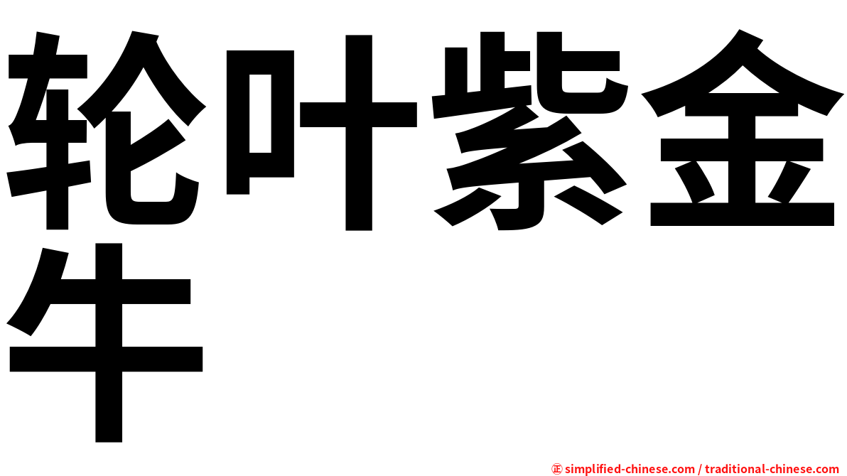 轮叶紫金牛