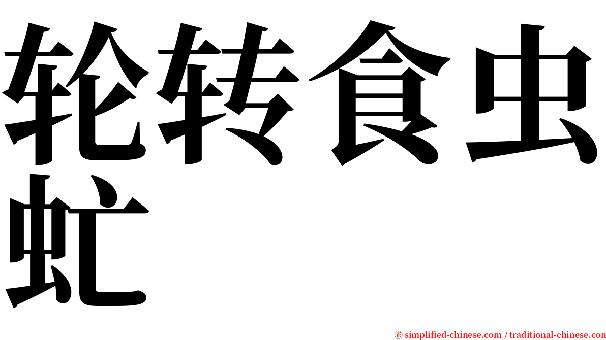 轮转食虫虻 serif font