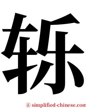 轹 serif font
