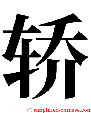 轿 serif font