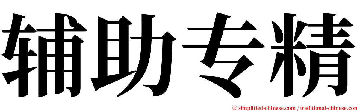 辅助专精 serif font