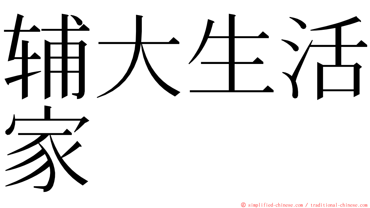 辅大生活家 ming font