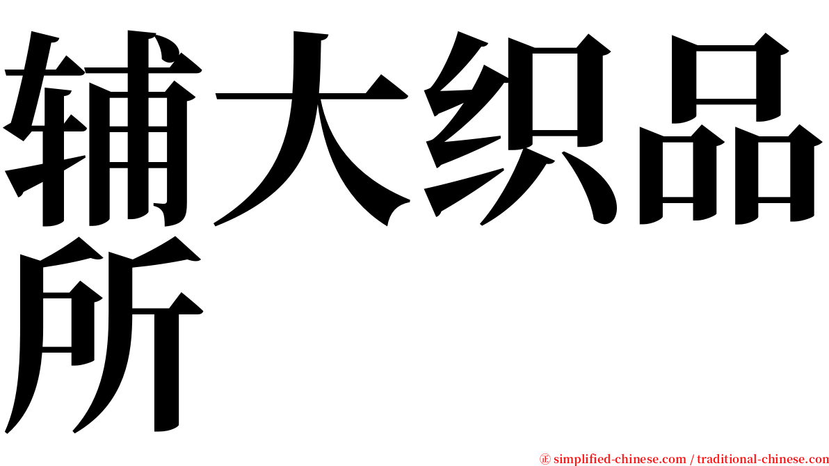 辅大织品所 serif font