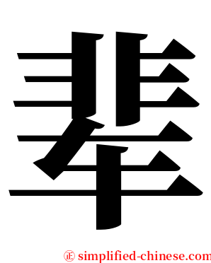 辈 serif font