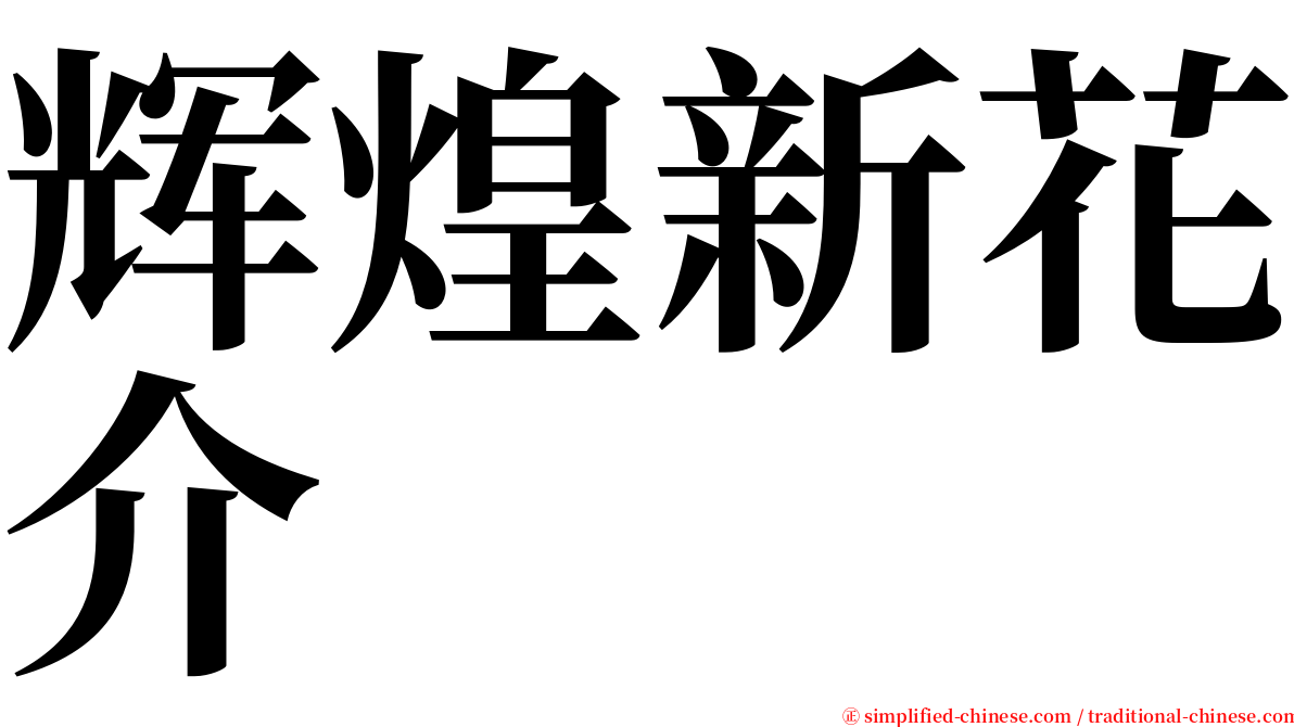 辉煌新花介 serif font
