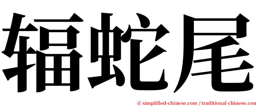 辐蛇尾 serif font