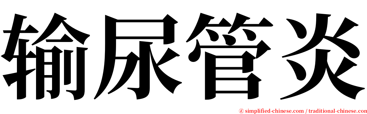 输尿管炎 serif font