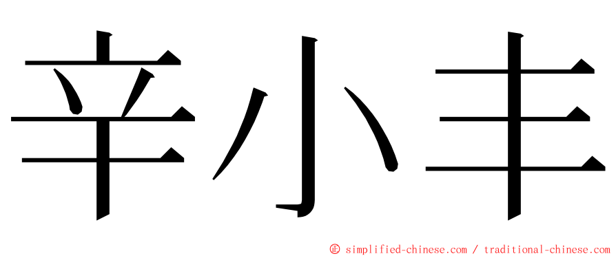 辛小丰 ming font