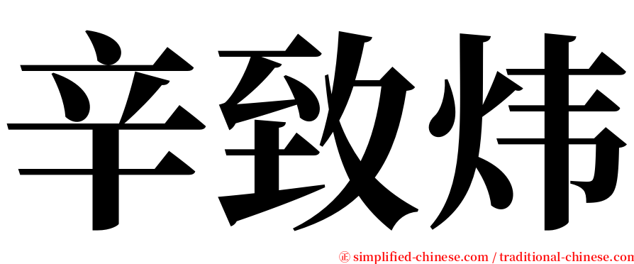 辛致炜 serif font