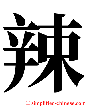 辣 serif font
