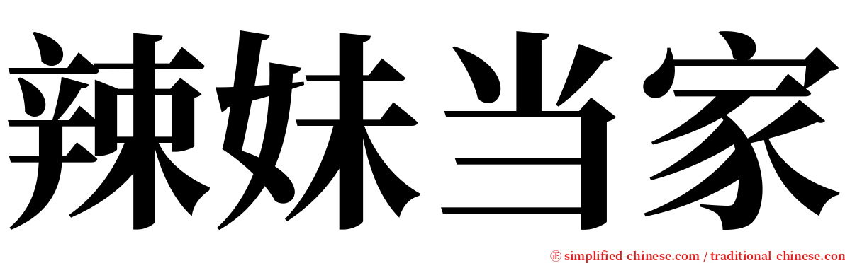 辣妹当家 serif font