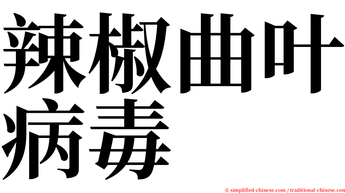辣椒曲叶病毒 serif font