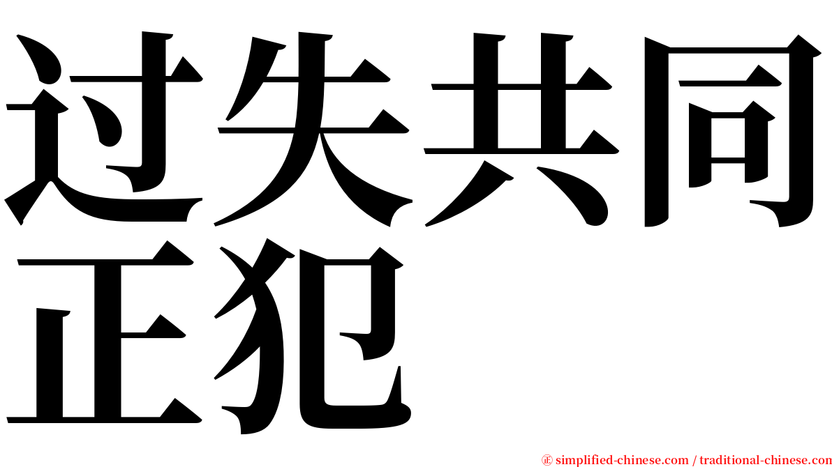 过失共同正犯 serif font