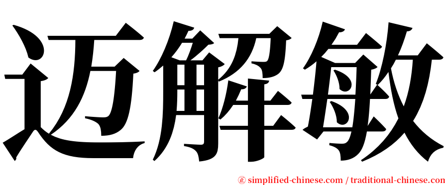 迈解敏 serif font