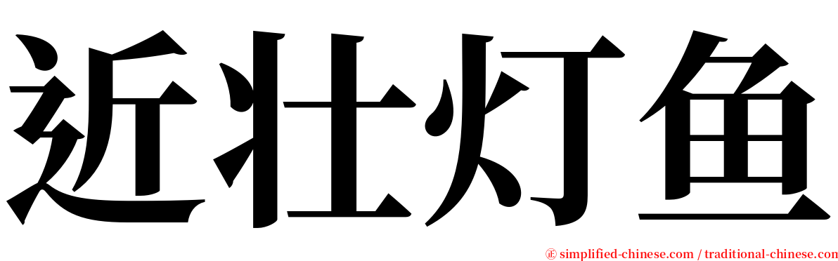 近壮灯鱼 serif font