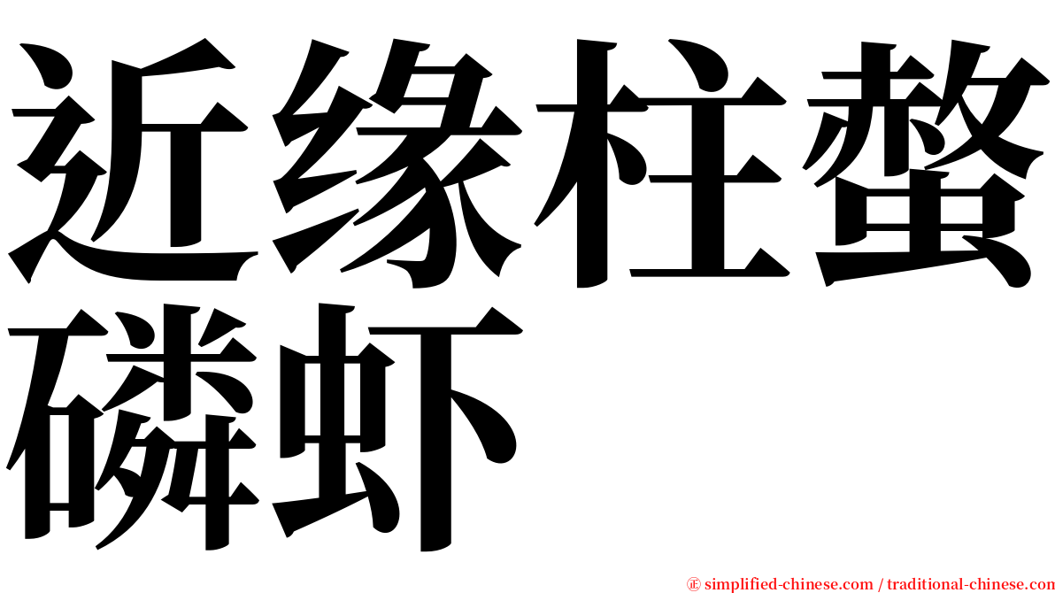近缘柱螫磷虾 serif font