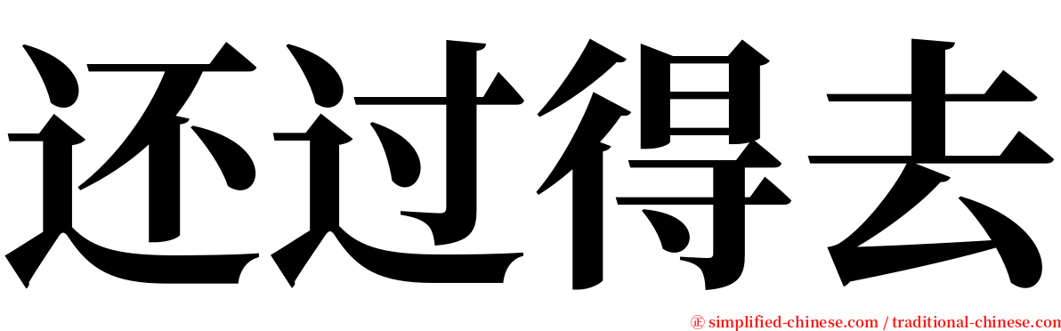 还过得去 serif font