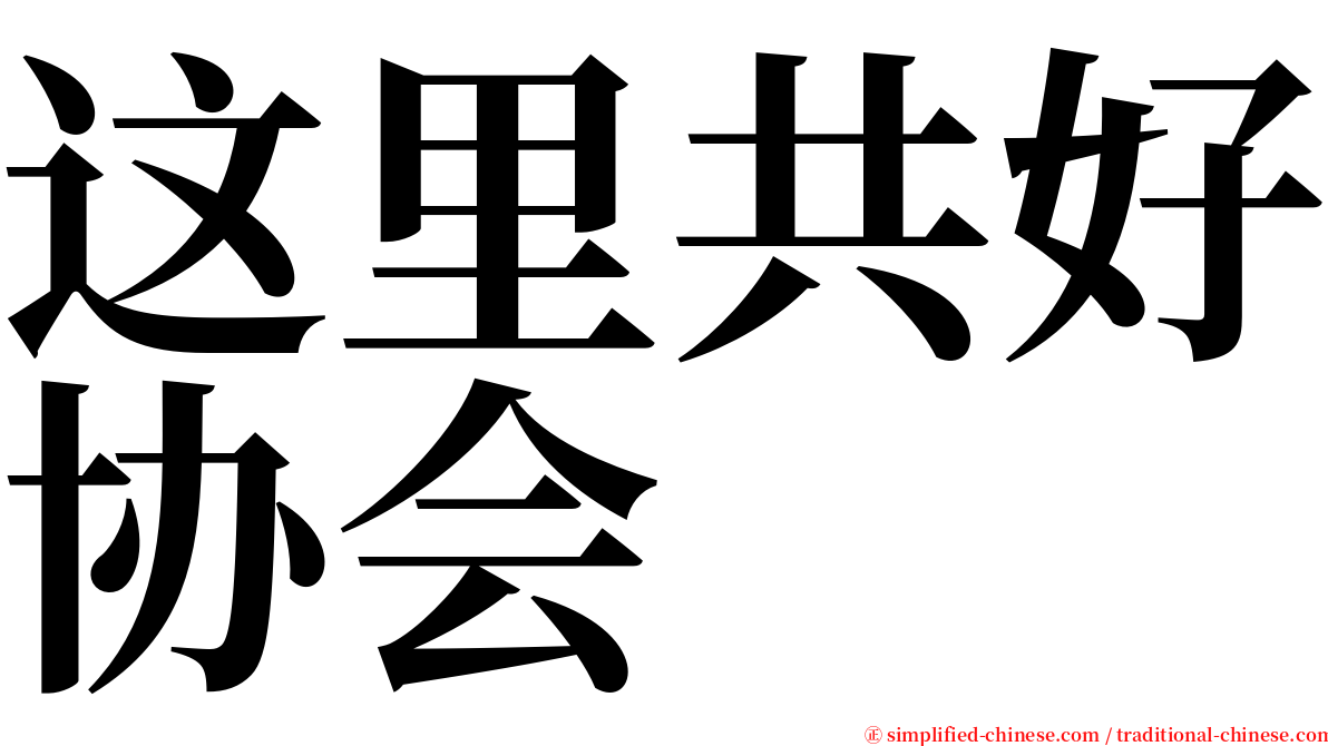 这里共好协会 serif font