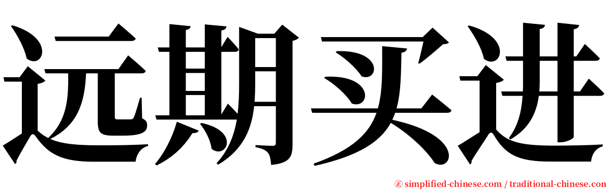 远期买进 serif font