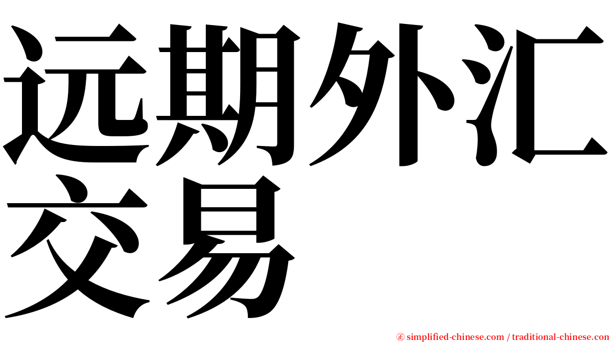 远期外汇交易 serif font