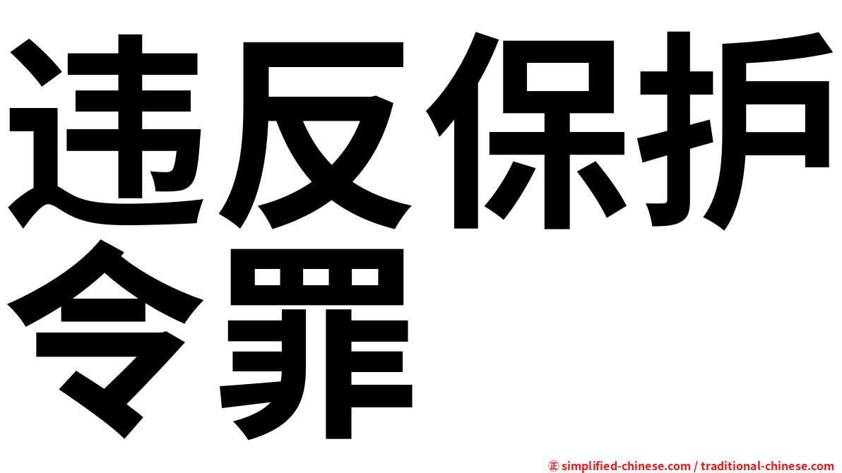 违反保护令罪