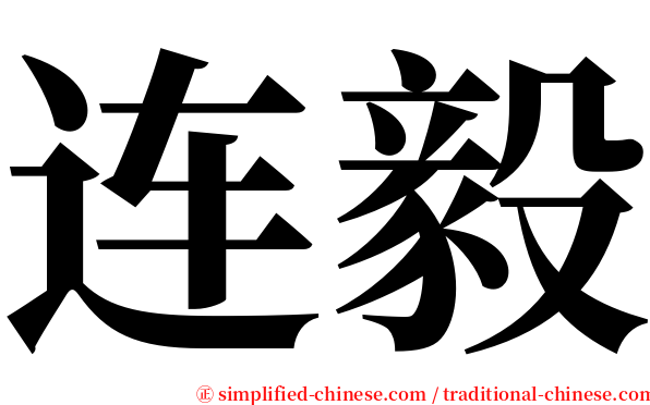 连毅 serif font