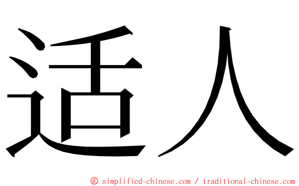 适人 ming font