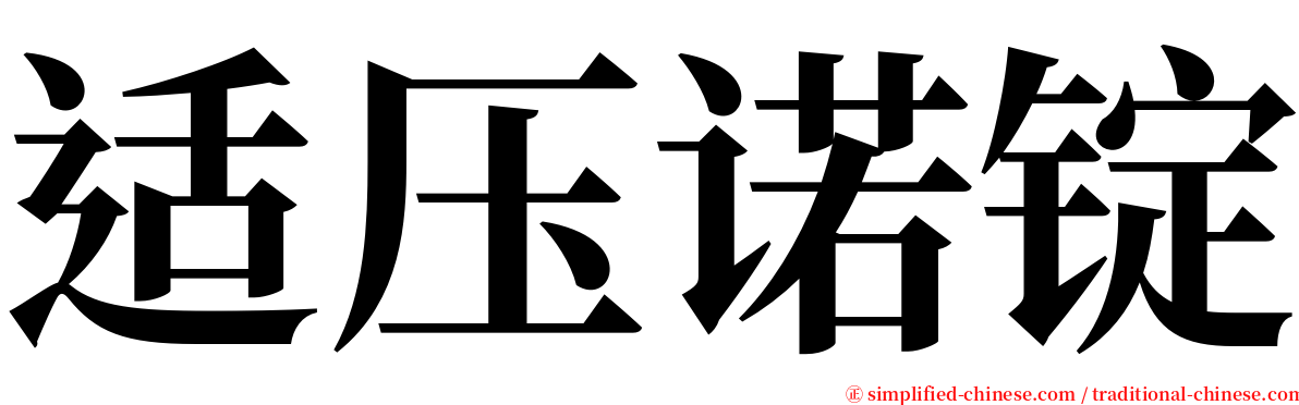 适压诺锭 serif font