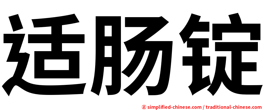 适肠锭